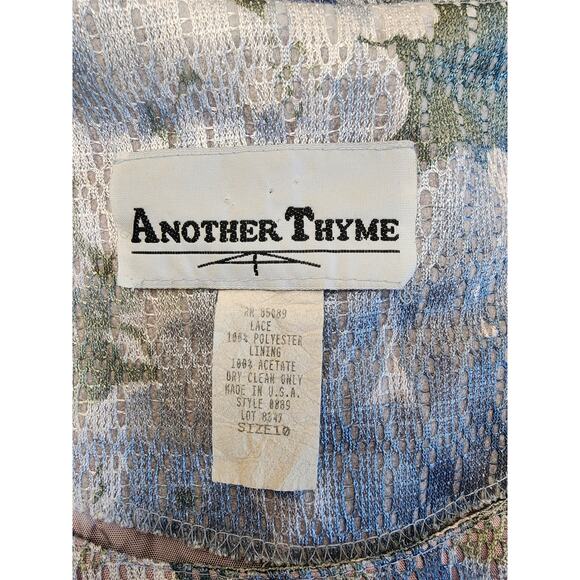 Another Thyme Vintage Floral Lace Overlay Shift Dress Women’s Size 10 - Picture 5 of 5